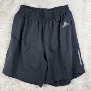 Adidas Mesh Lined Running Shorts Black 7.5" Inseam Men's Medium